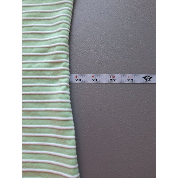Crown & Ivy Womens Shift Dress Medium Mint Green Striped Bell Sleeve Preppy - Picture 6 of 7